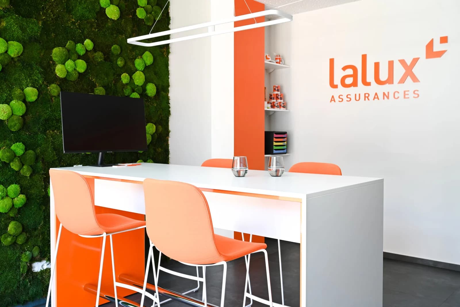 L'accueil du Bureau d'Assurances Delagardelle & Co., agence générale LALUX, 21 rue de la gare à Bivange